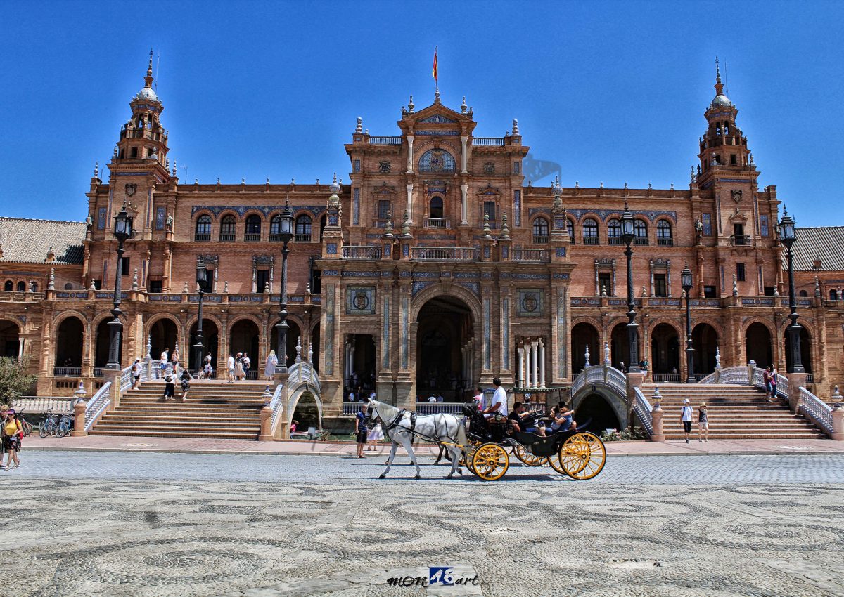 Plaza España Sevilla caballos logo